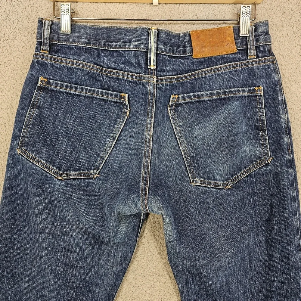 Raleigh Denim‎ Jeans Mens 31x32 Blue Selvedge White Oak Cone Denim Button Fly